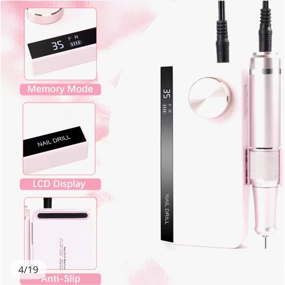 Nail Portable Drill UV-501 Light Pink - Picture 10 of 11